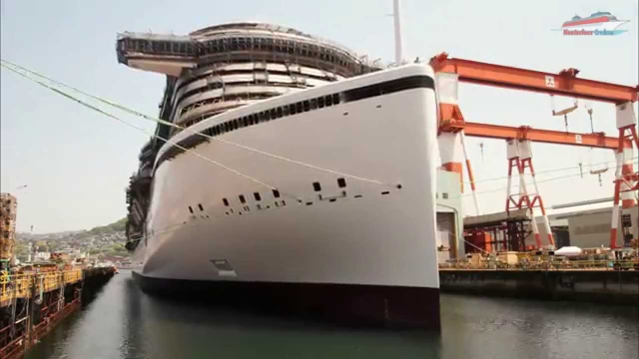cruise ship being built time lapse