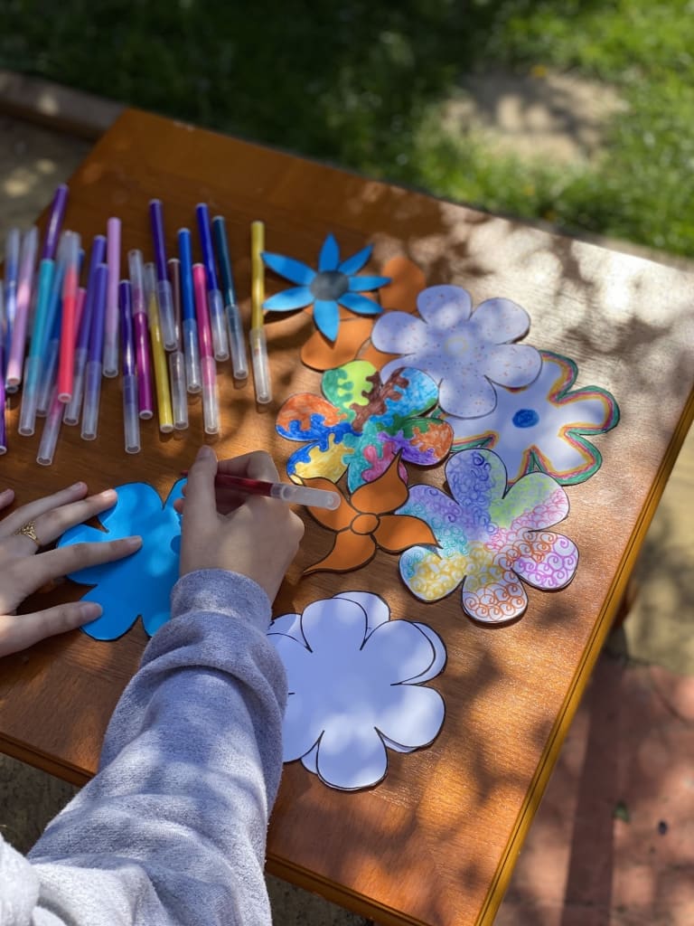 Paper Flower Float Floating Flowers - NUSTEM